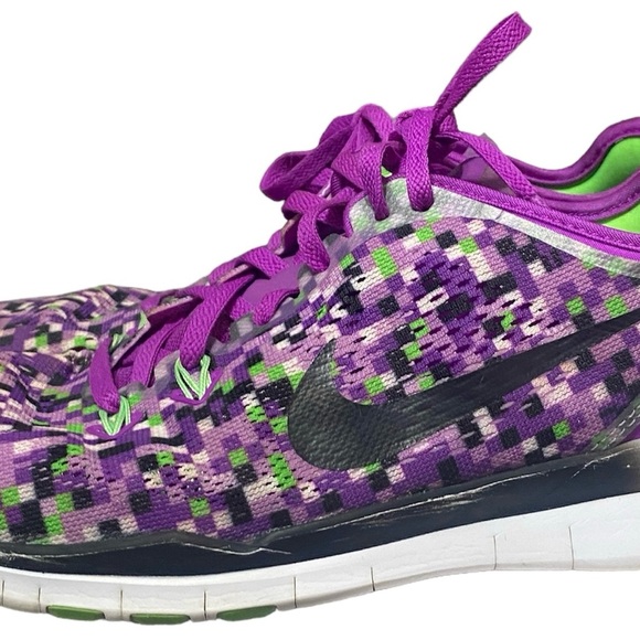 Nike Free TR Fit 5 Womens Sz 8 Running Shoe Purple / Black / Green Lightweight - Picture 11 of 15